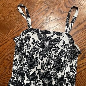 Black and White Floral Dress